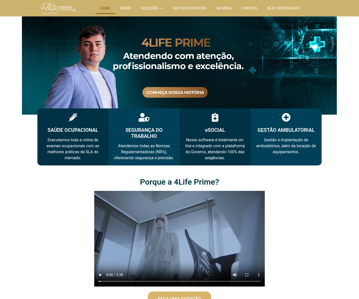 Site da 4Life Prime capturado em 2026